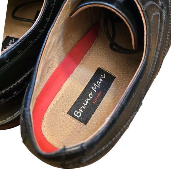 Men's BRUNO MARC Leather Brogue Oxford Derby Shoes sz 11 - Picture 9 of 12